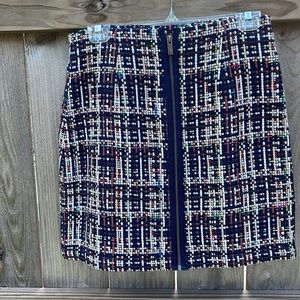 Multi color tweed skirt